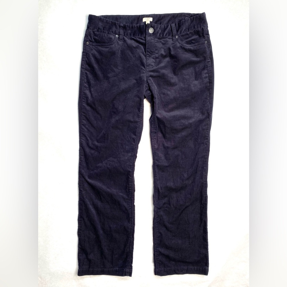 J.Crew Stretch Women's Black Corduroy Jeans Pants Straight Size 32S